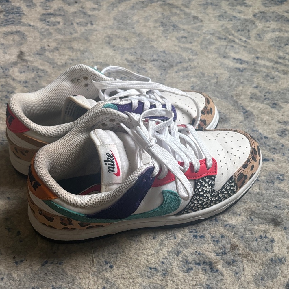 Nike White And Multicolor Patterned Sneakers - image 1